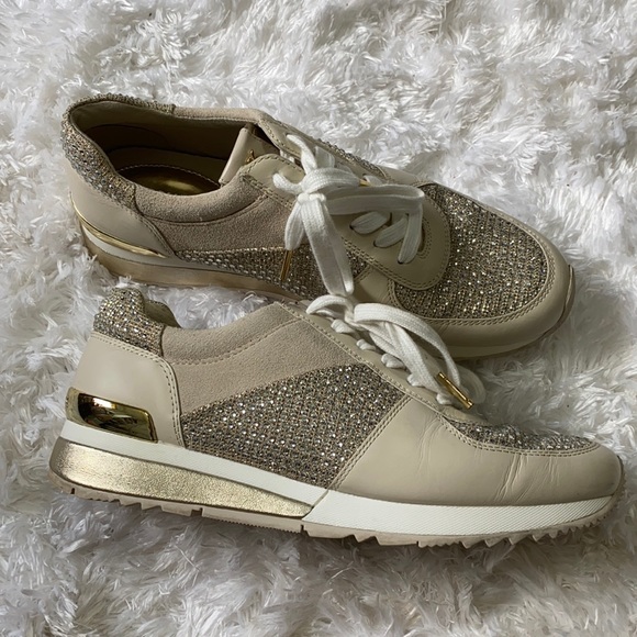 michael kors sparkle tennis shoes